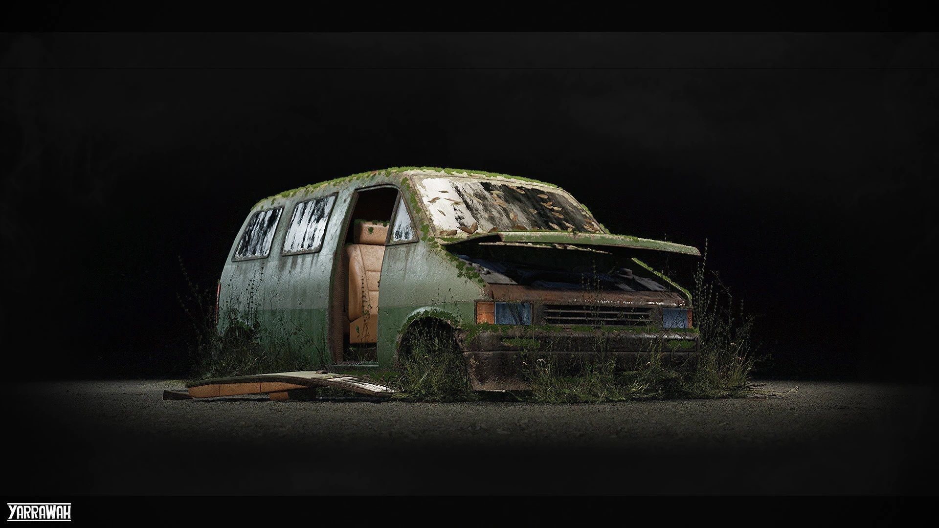 Procedural Vehicles - Van UE4 UE5 Low-poly 3D model_10