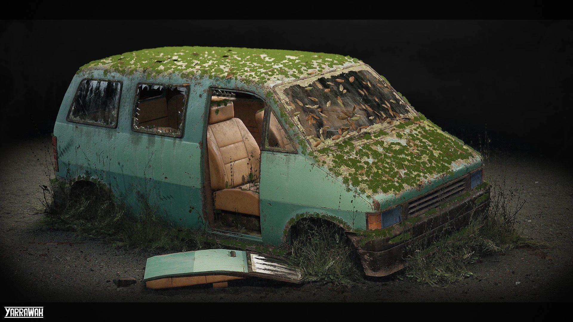 Procedural Vehicles - Van UE4 UE5 Low-poly 3D model_7