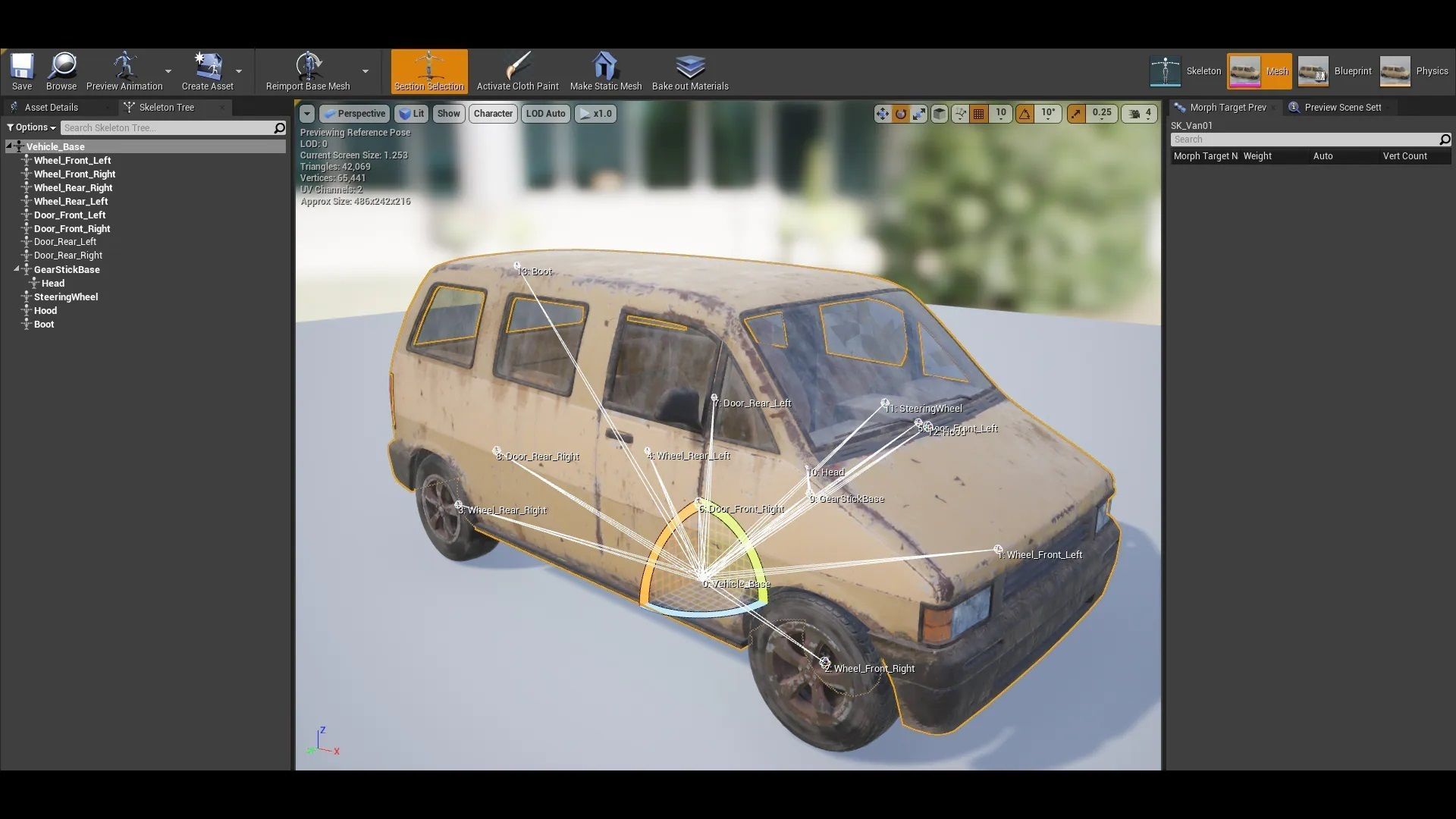 Procedural Vehicles - Van UE4 UE5 Low-poly 3D model_25