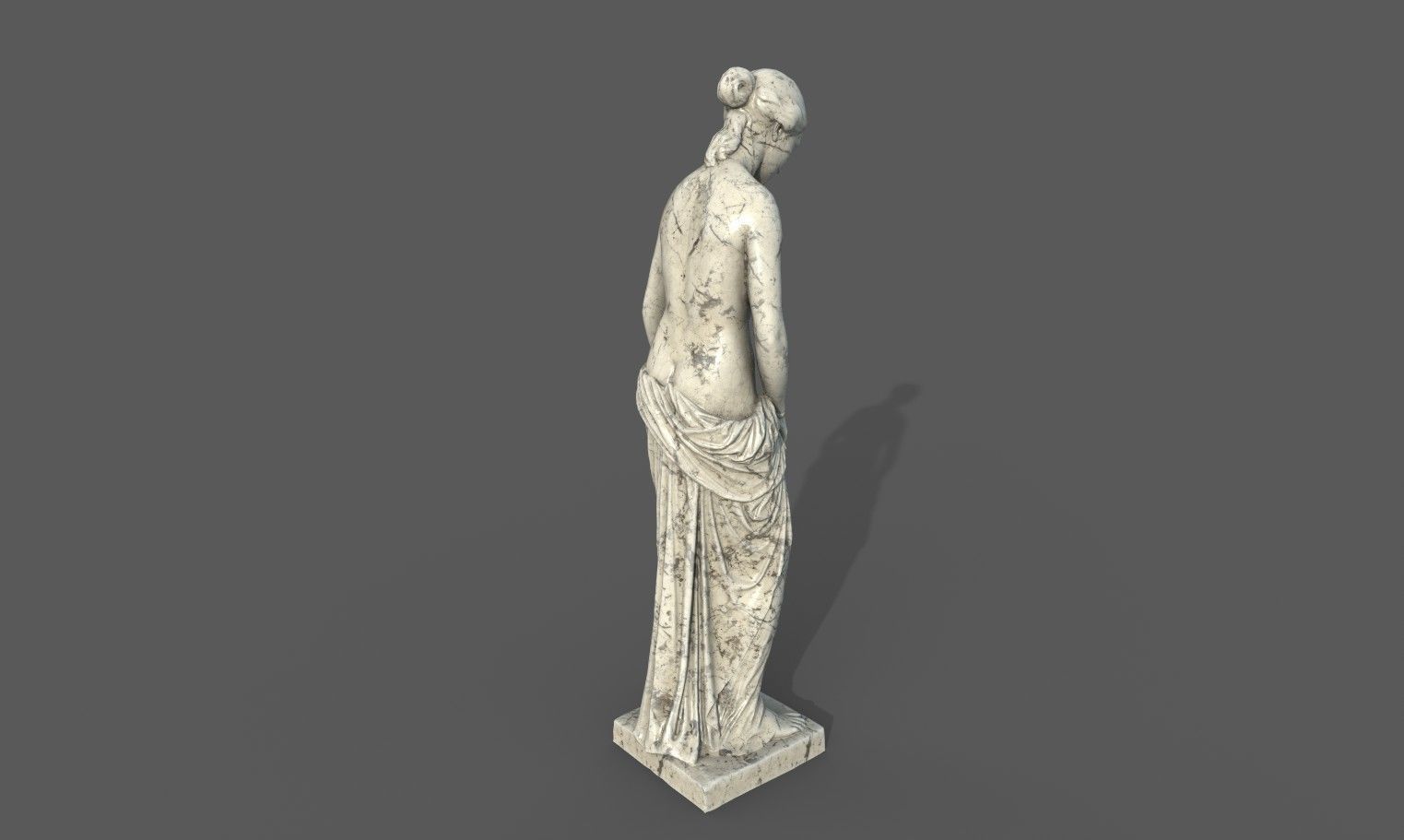 The Slave Girl statue Low-poly 3D model_24