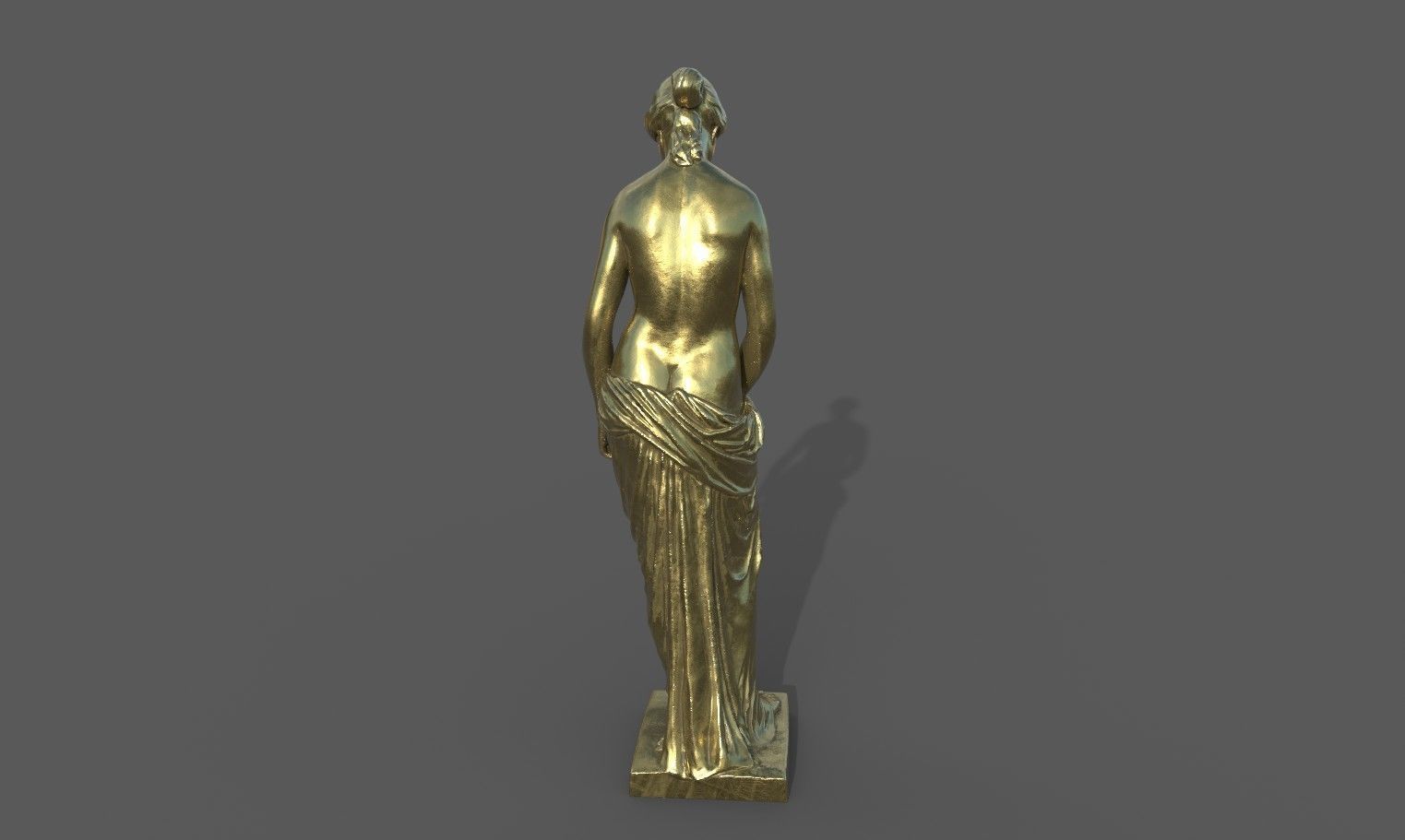 The Slave Girl statue Low-poly 3D model_29