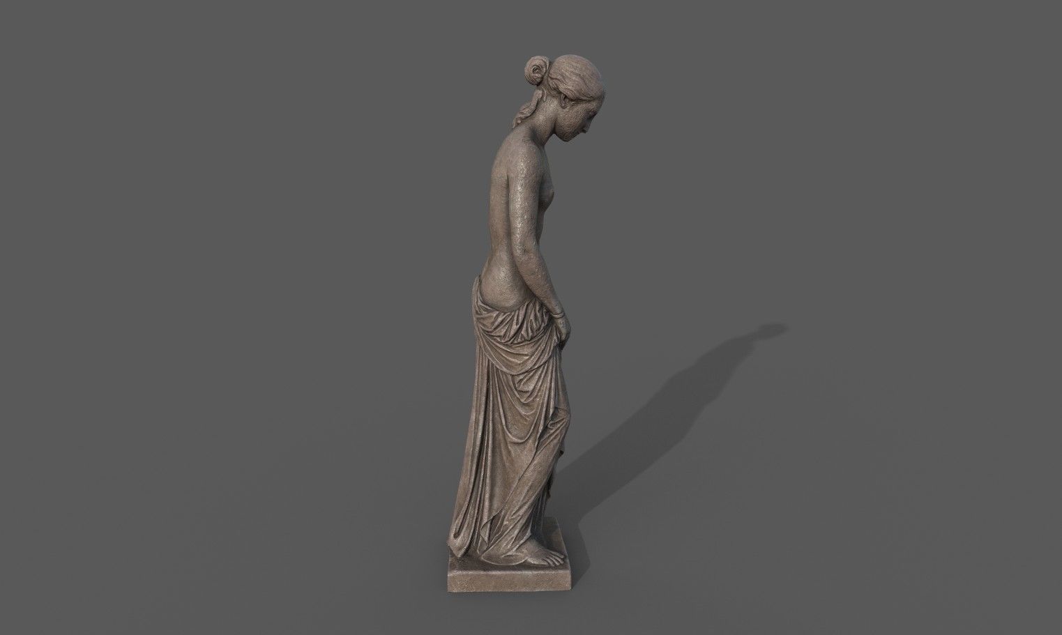The Slave Girl statue Low-poly 3D model_7