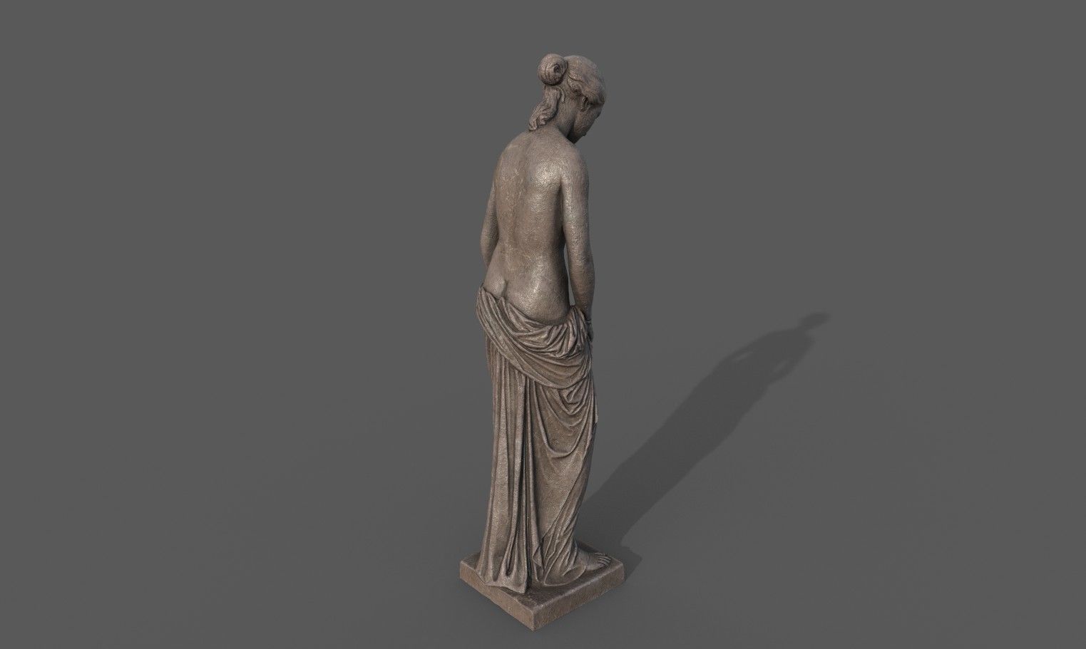 The Slave Girl statue Low-poly 3D model_6