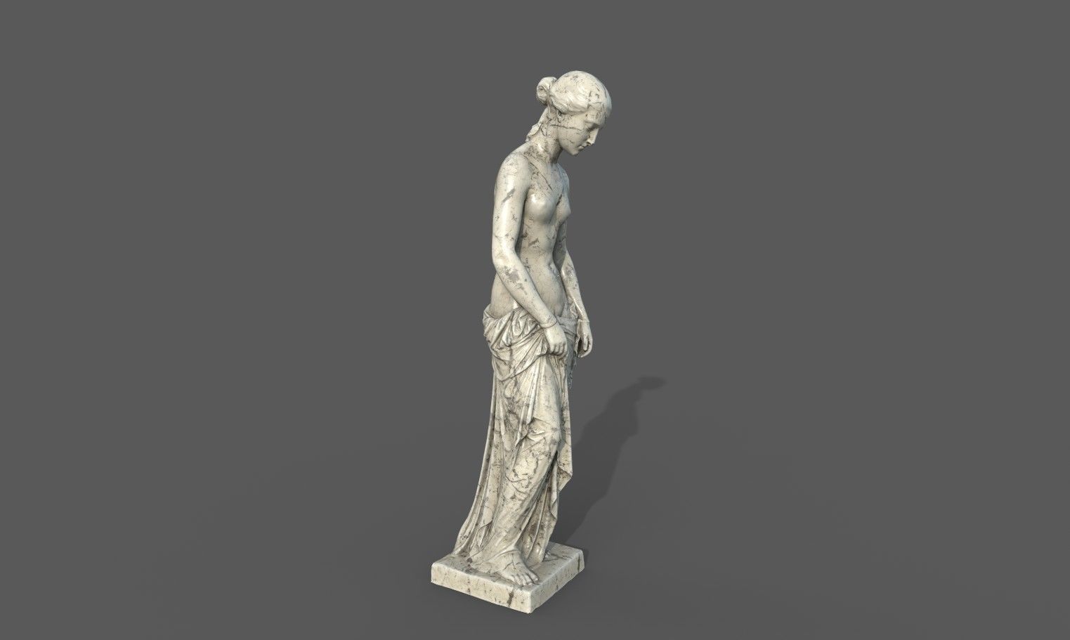 The Slave Girl statue Low-poly 3D model_18