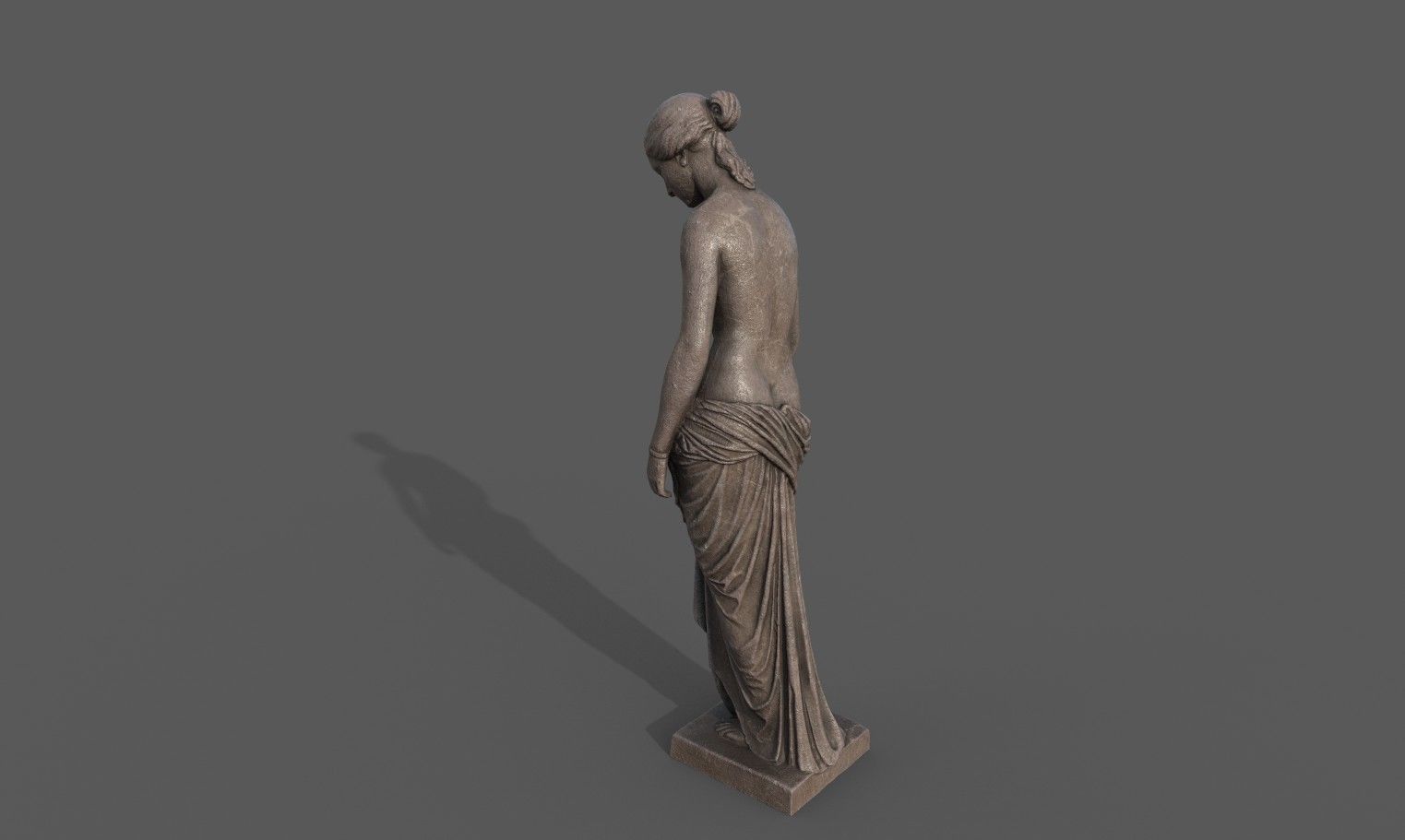 The Slave Girl statue Low-poly 3D model_4
