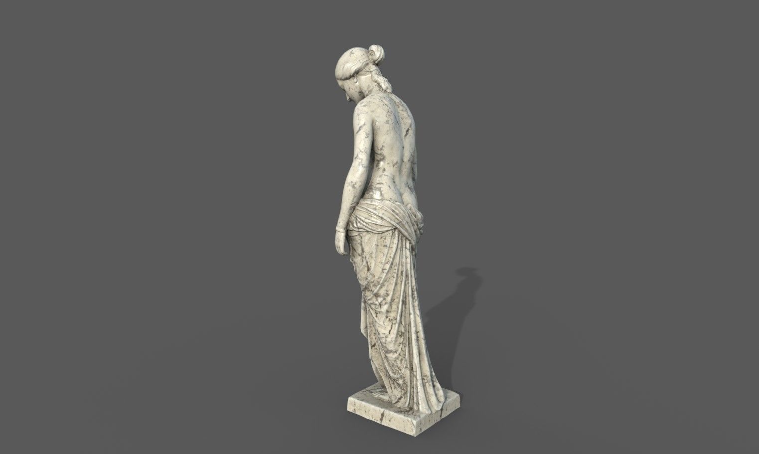 The Slave Girl statue Low-poly 3D model_22