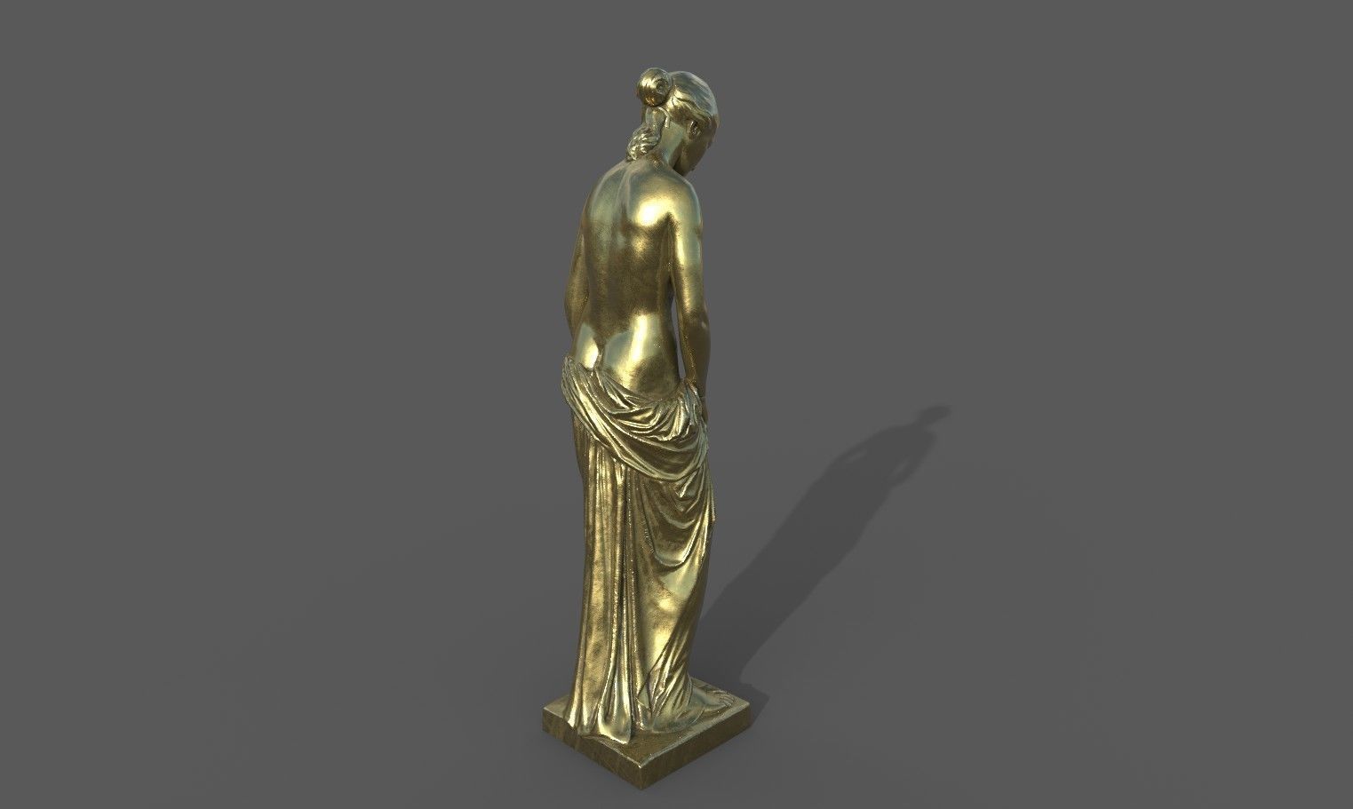 The Slave Girl statue Low-poly 3D model_30