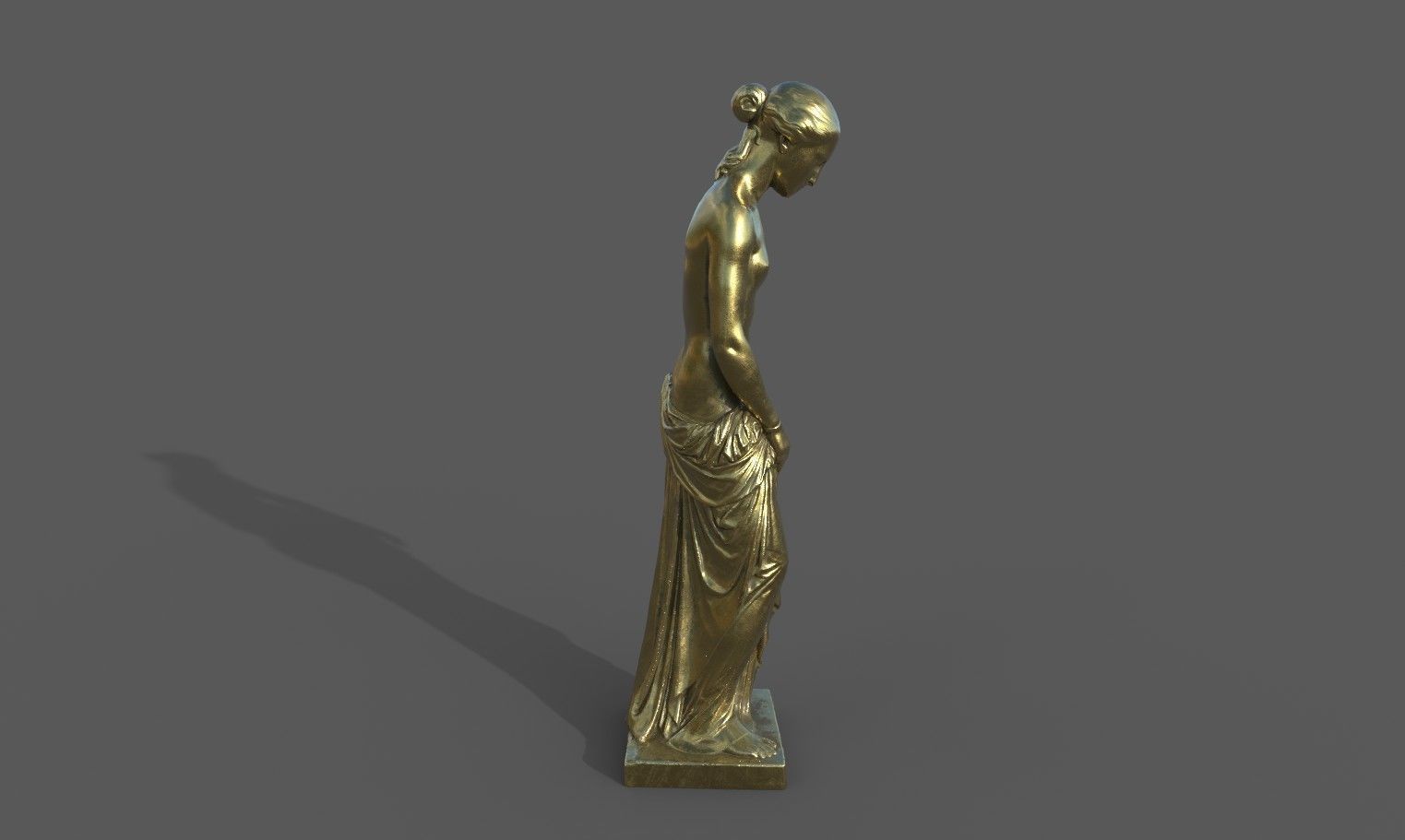 The Slave Girl statue Low-poly 3D model_31