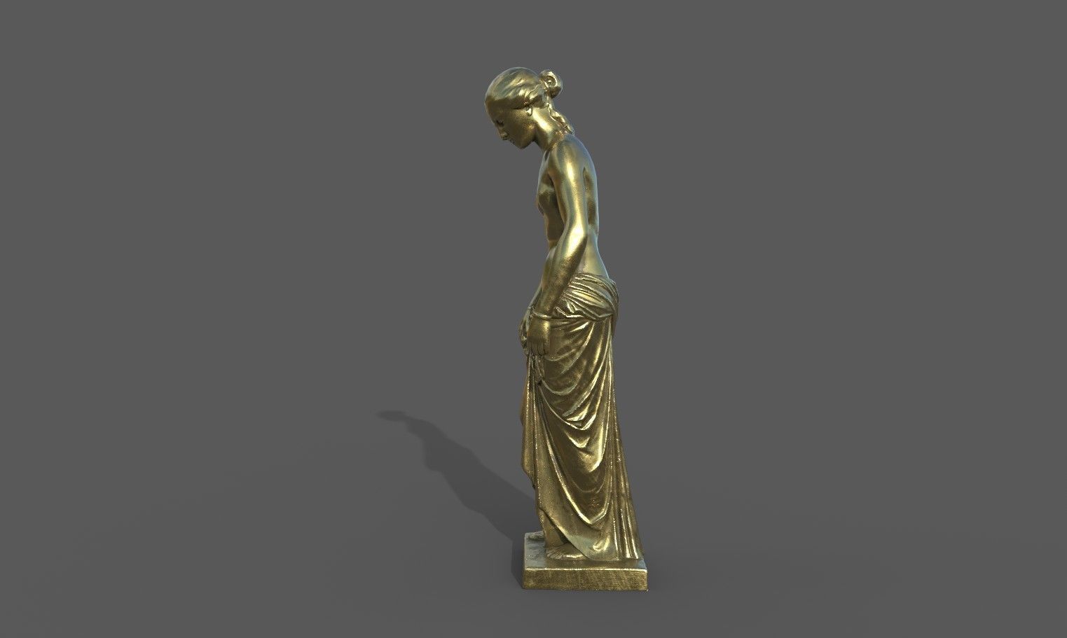 The Slave Girl statue Low-poly 3D model_27