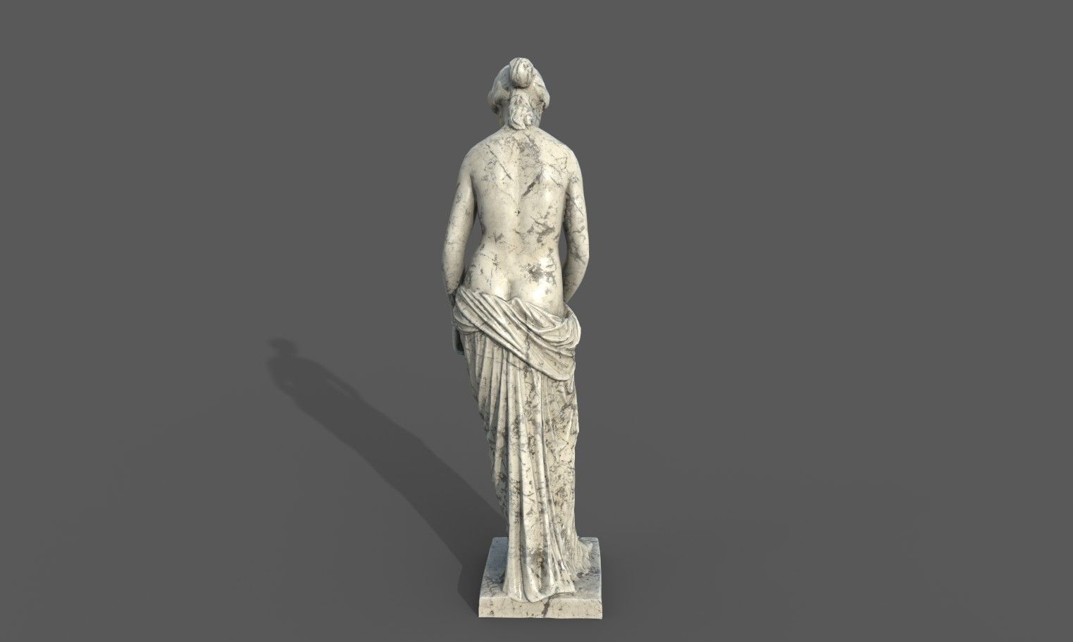 The Slave Girl statue Low-poly 3D model_23