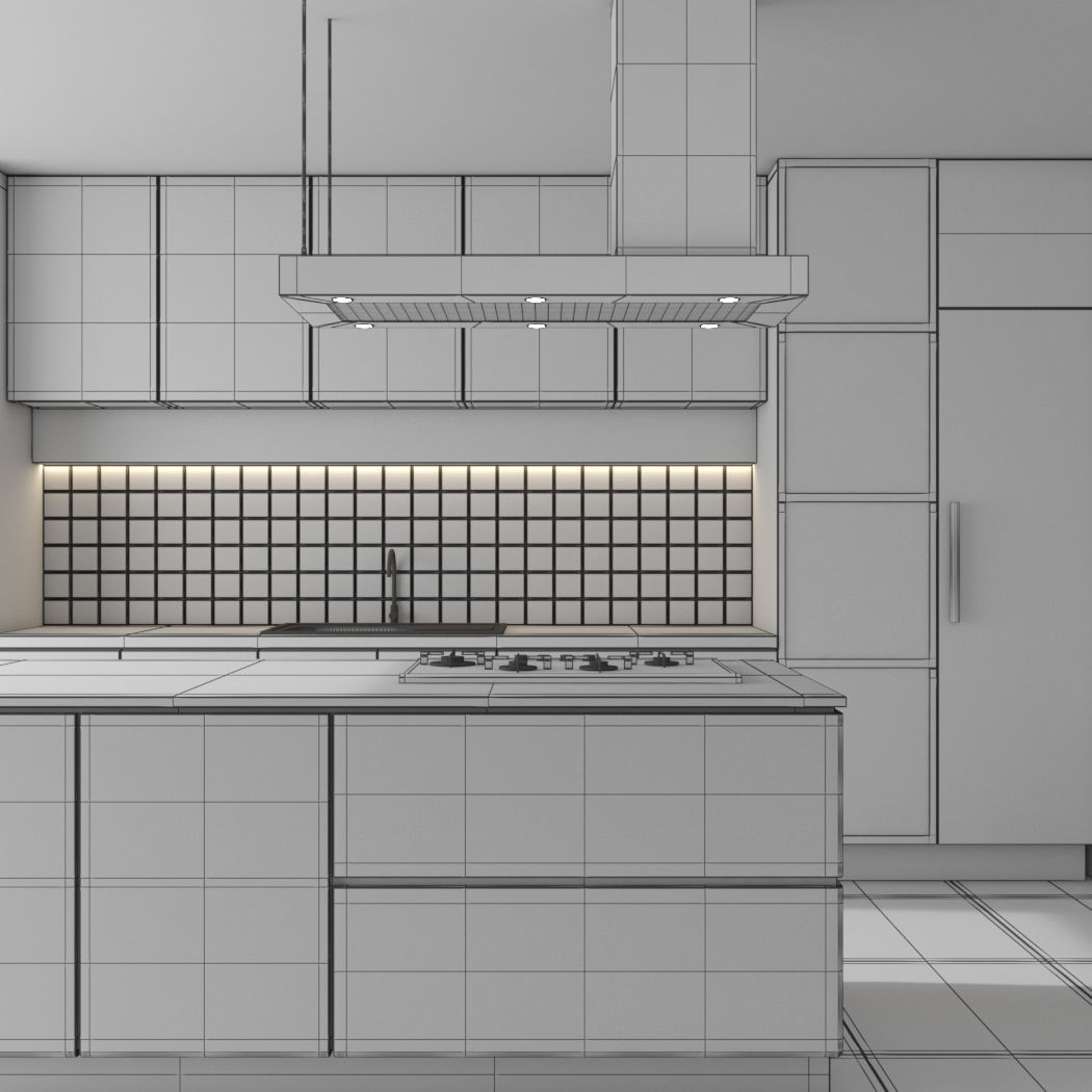 kitchen modern 20 3D model_4