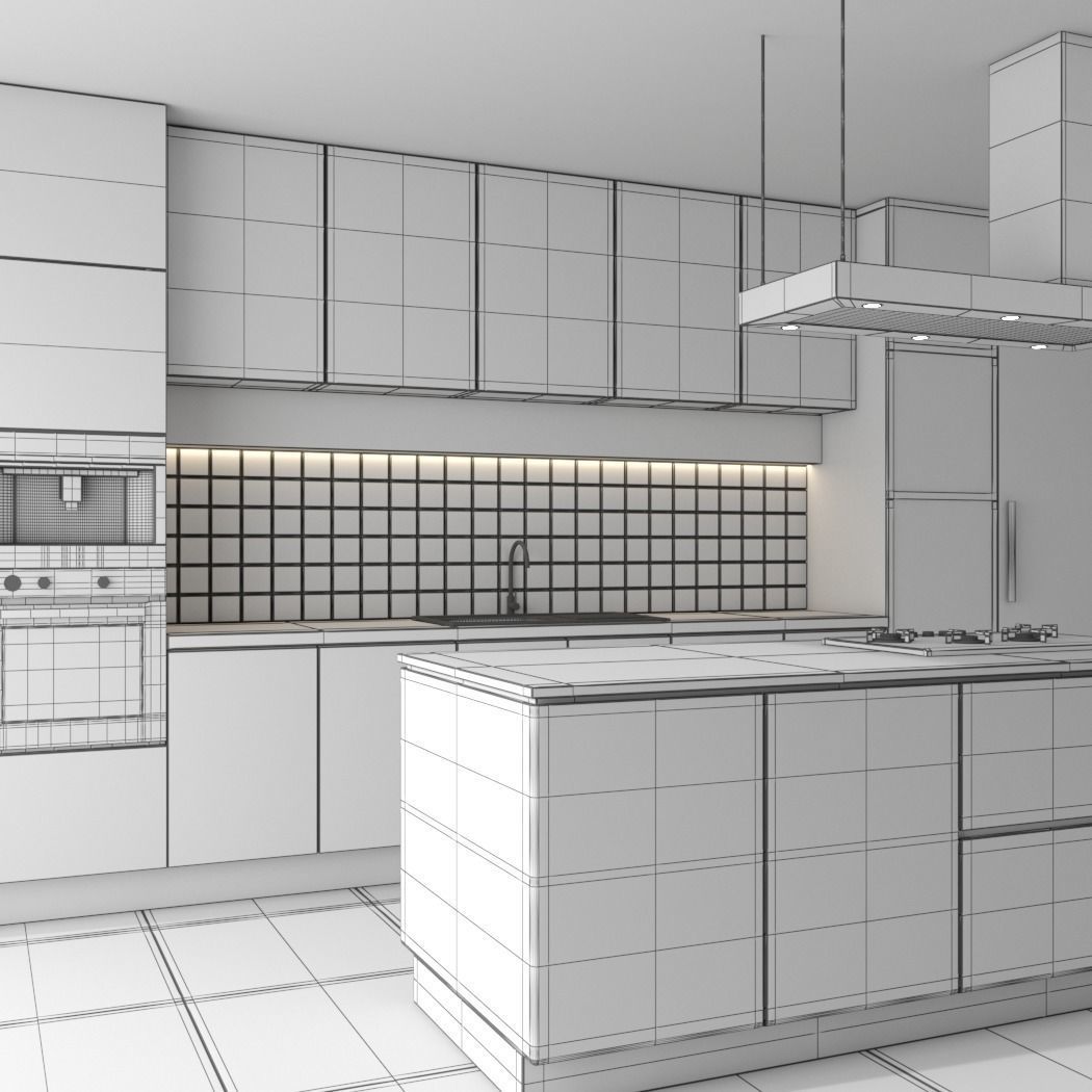 kitchen modern 20 3D model_5