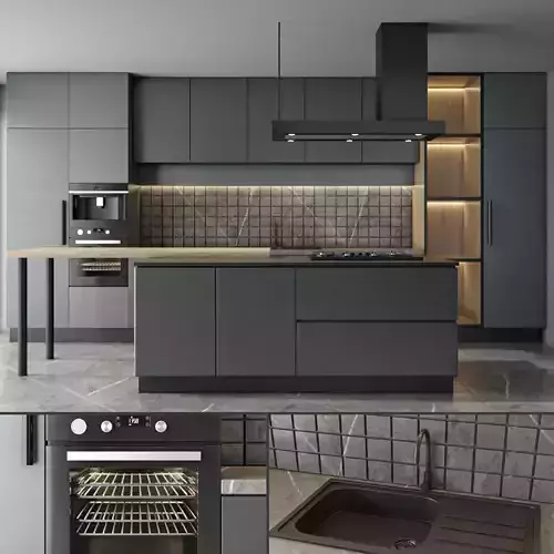 kitchen modern 20 3D model