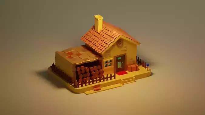Stardew like house model blender 3D