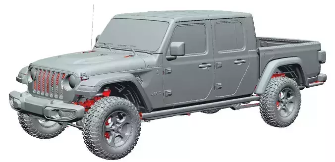 Jeep Gladiator Rubicon 2020 - Exterior Scan 3D model 3D model