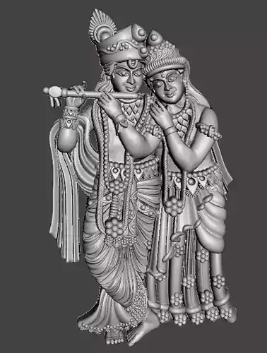 South new model Radha Krishna pendants rhino matrix  3D print model