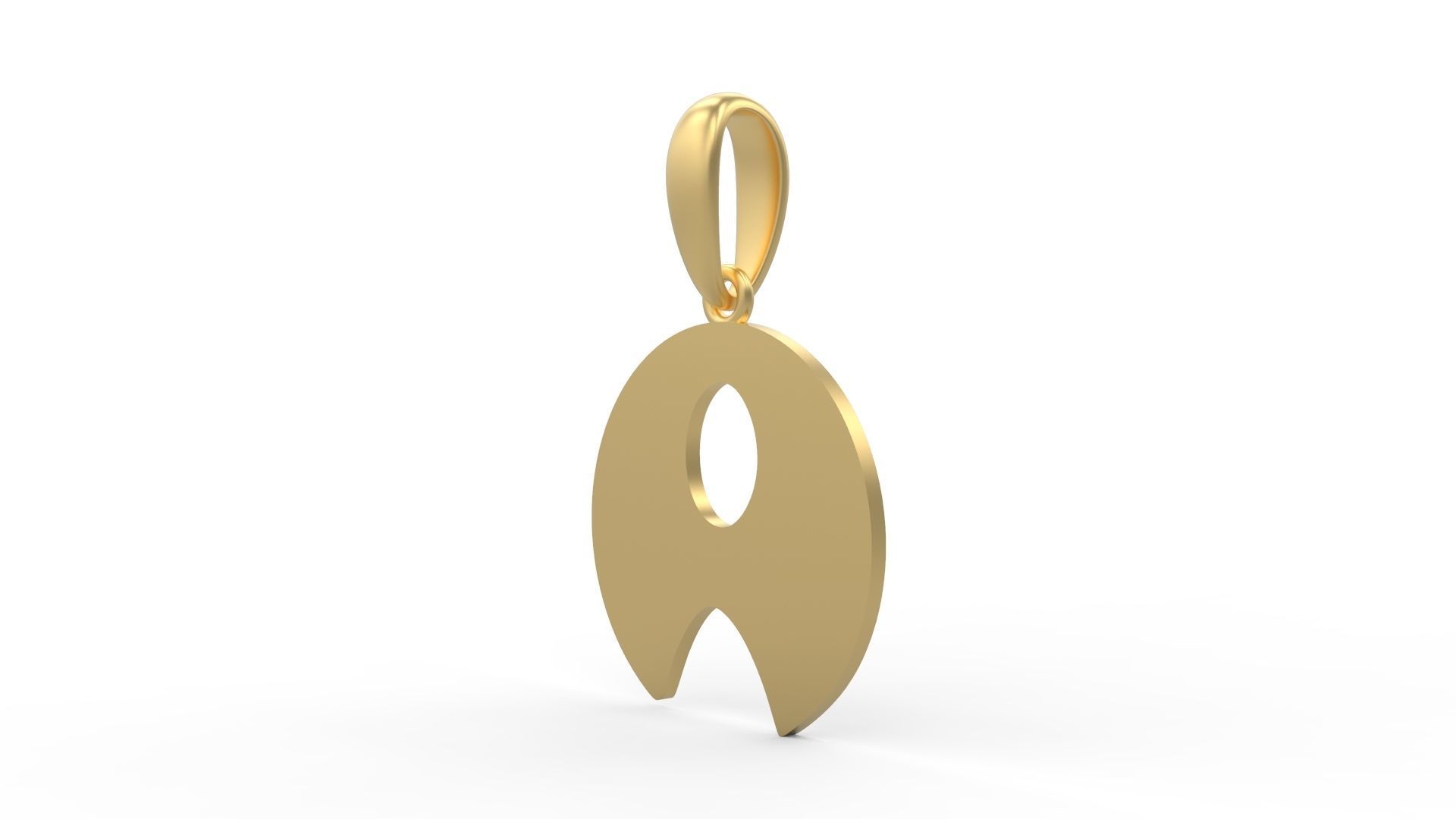 Initial Letters Pendant Boolat A 3D print model_1