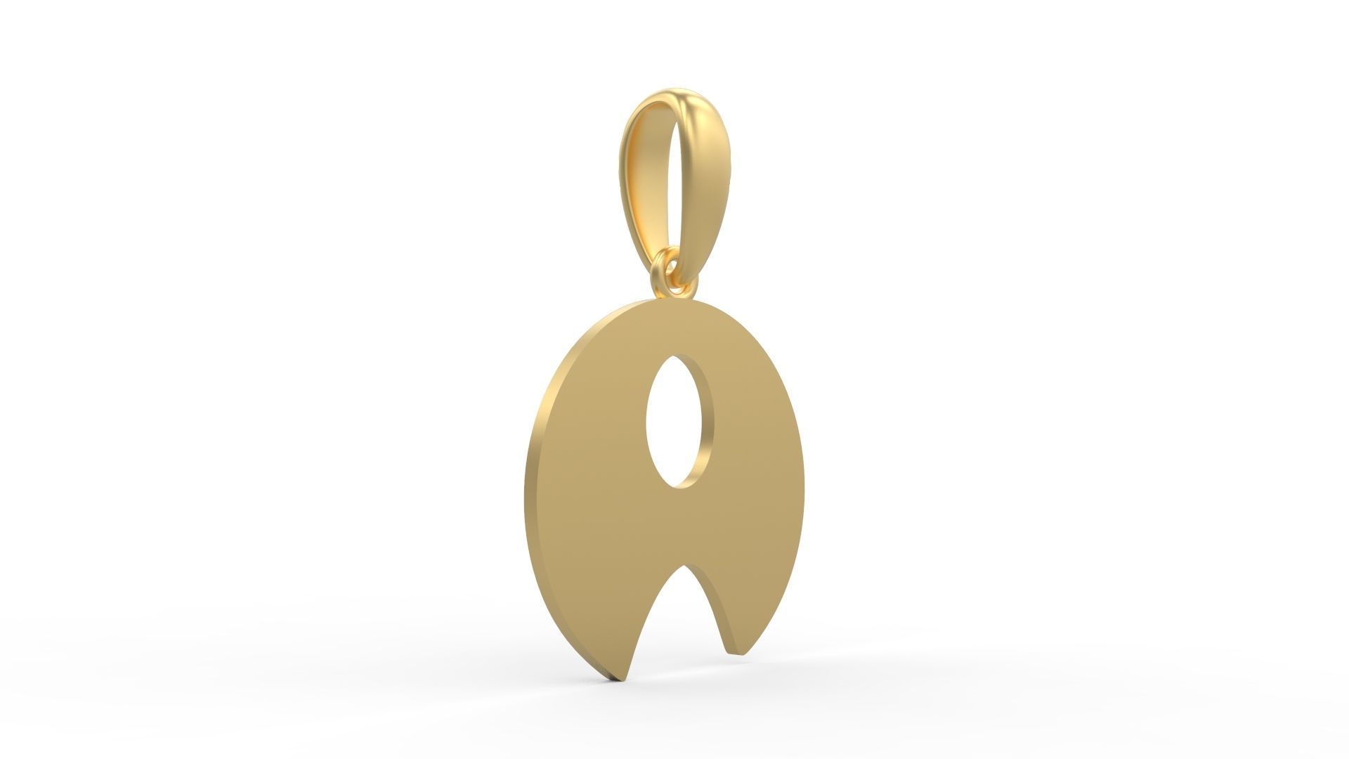 Initial Letters Pendant Boolat A 3D print model_3