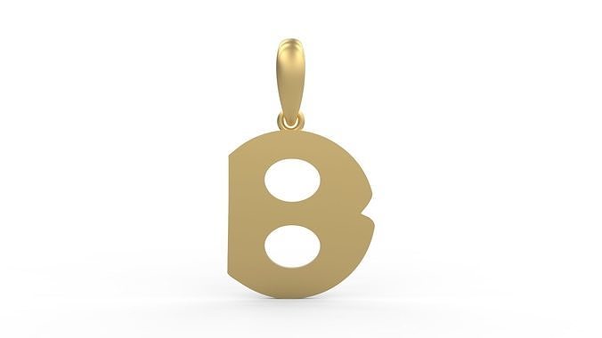 Initial Letters Pendant Boolat B 3D print model
