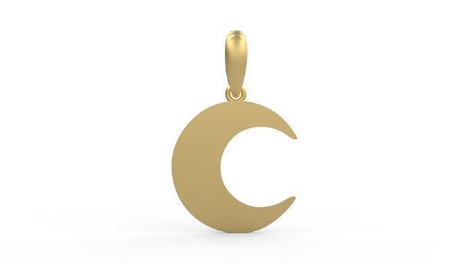 Initial Letters Pendant Boolat C 3D print model