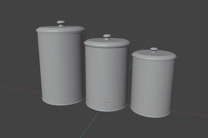 Kitchen Canister Set 15 - Storage 3D model 6