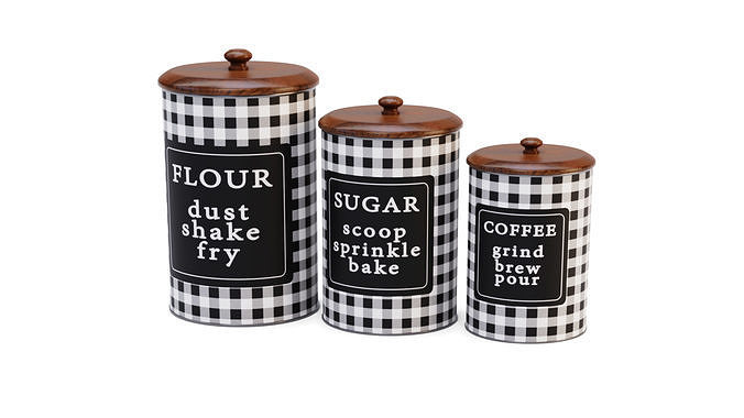 Kitchen Canister Set 15 - Storage 3D model 3