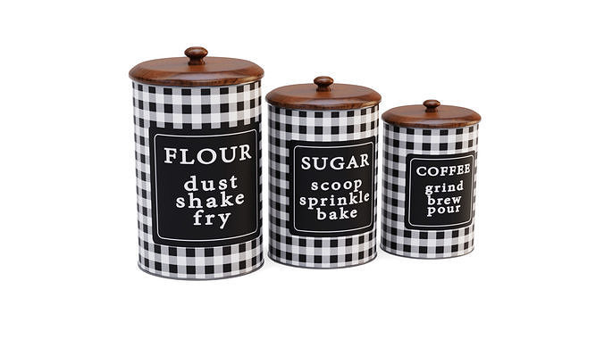 Kitchen Canister Set 15 - Storage 3D model 4
