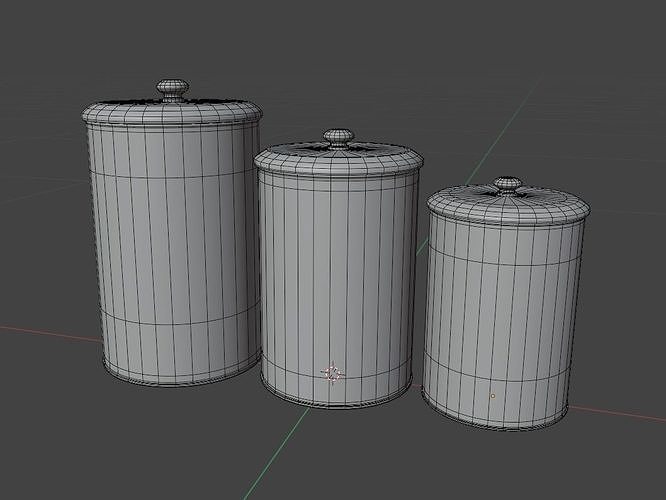 Kitchen Canister Set 15 - Storage 3D model 7