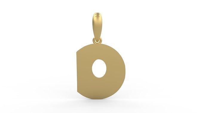 Initial Letters Pendant Boolat D 3D print model