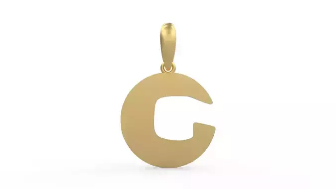 Initial Letters Pendant Boolat G 3D print model