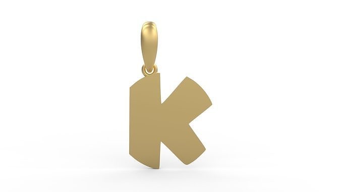 Initial Letters Pendant Boolat K 3D print model