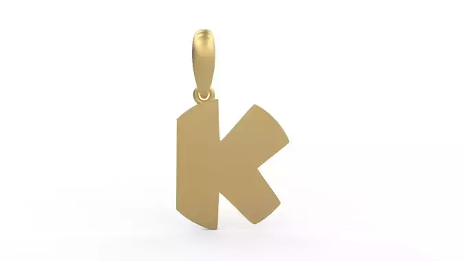 Initial Letters Pendant Boolat K 3D print model