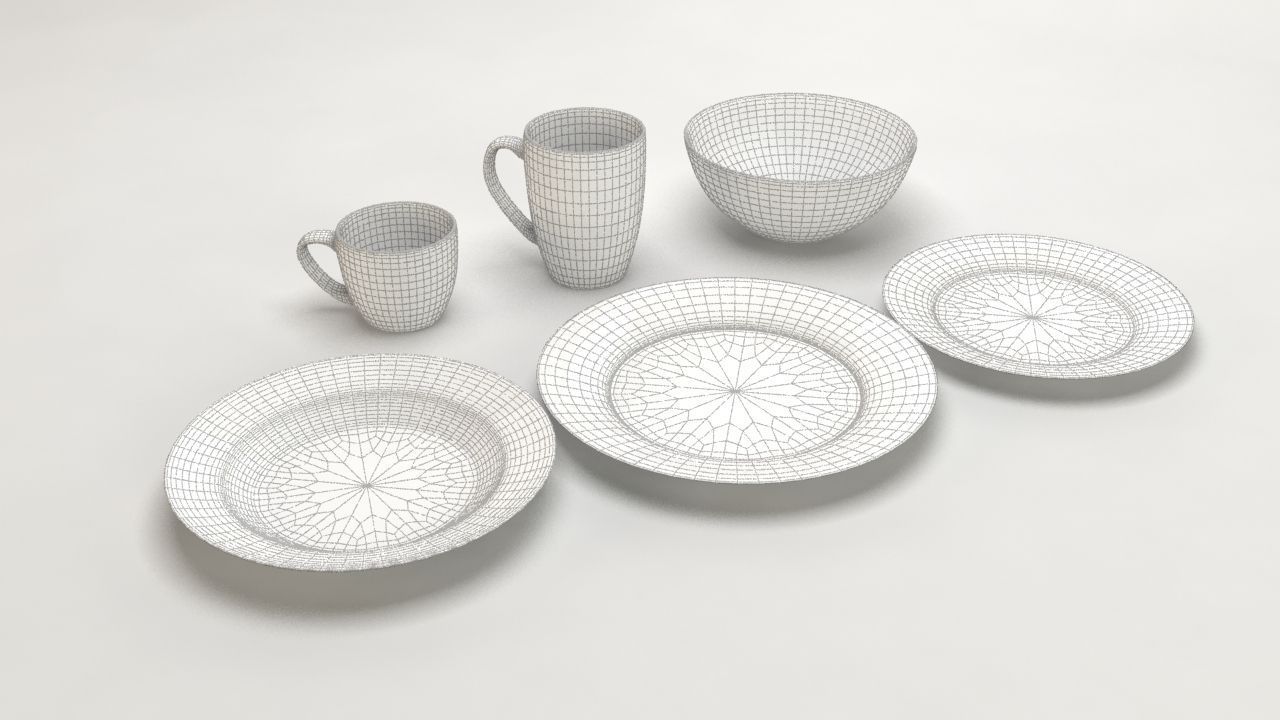 Design Round Dishes 3D model_4