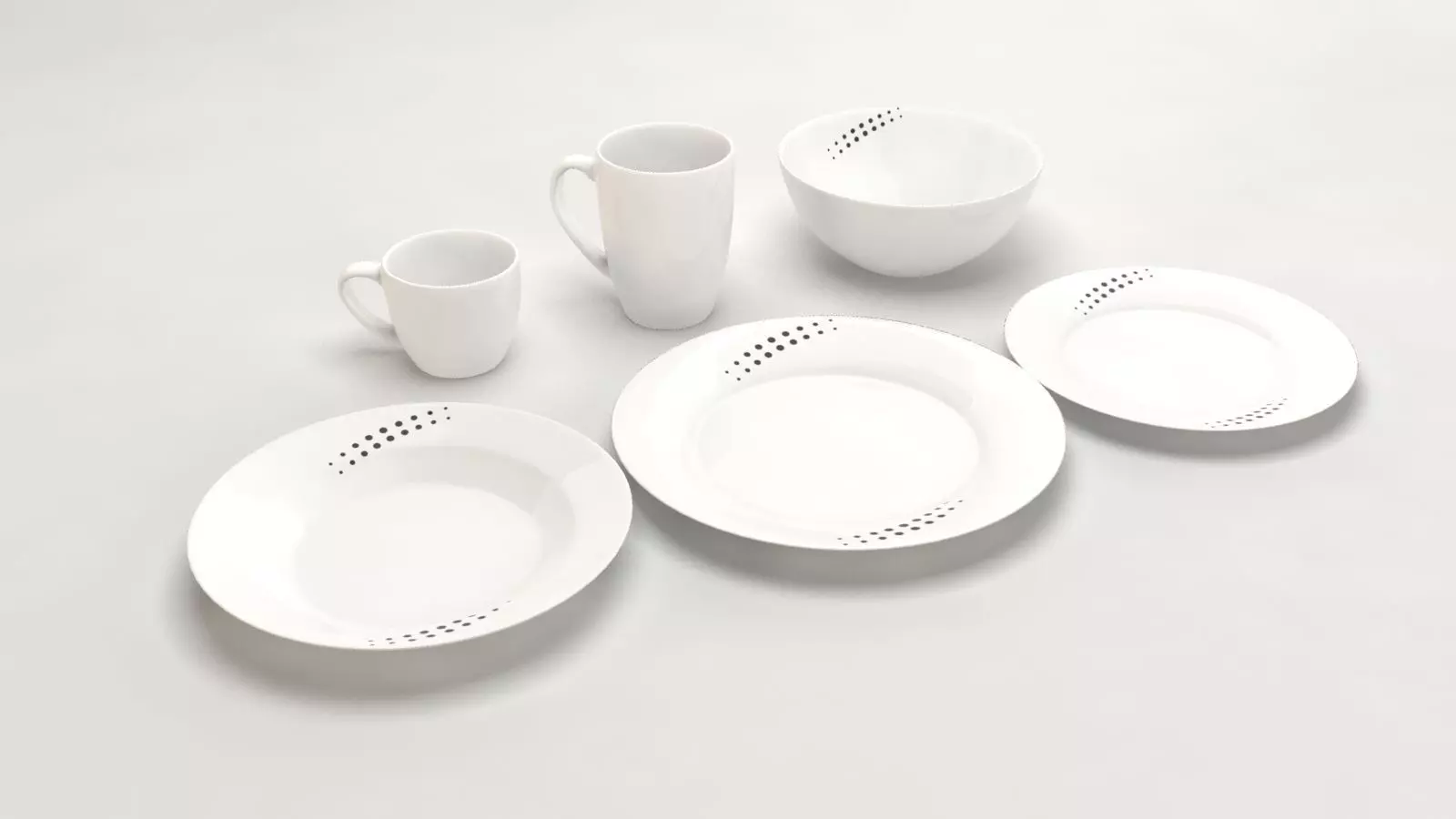 Design Round Dishes 3D model_0