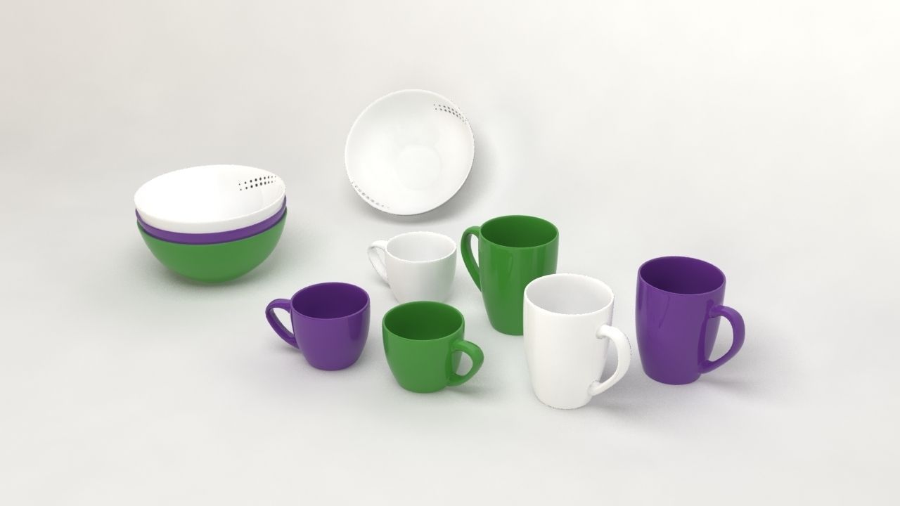 Design Round Dishes 3D model_3
