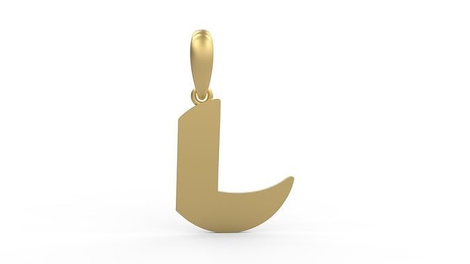 Initial Letters Pendant Boolat L 3D print model