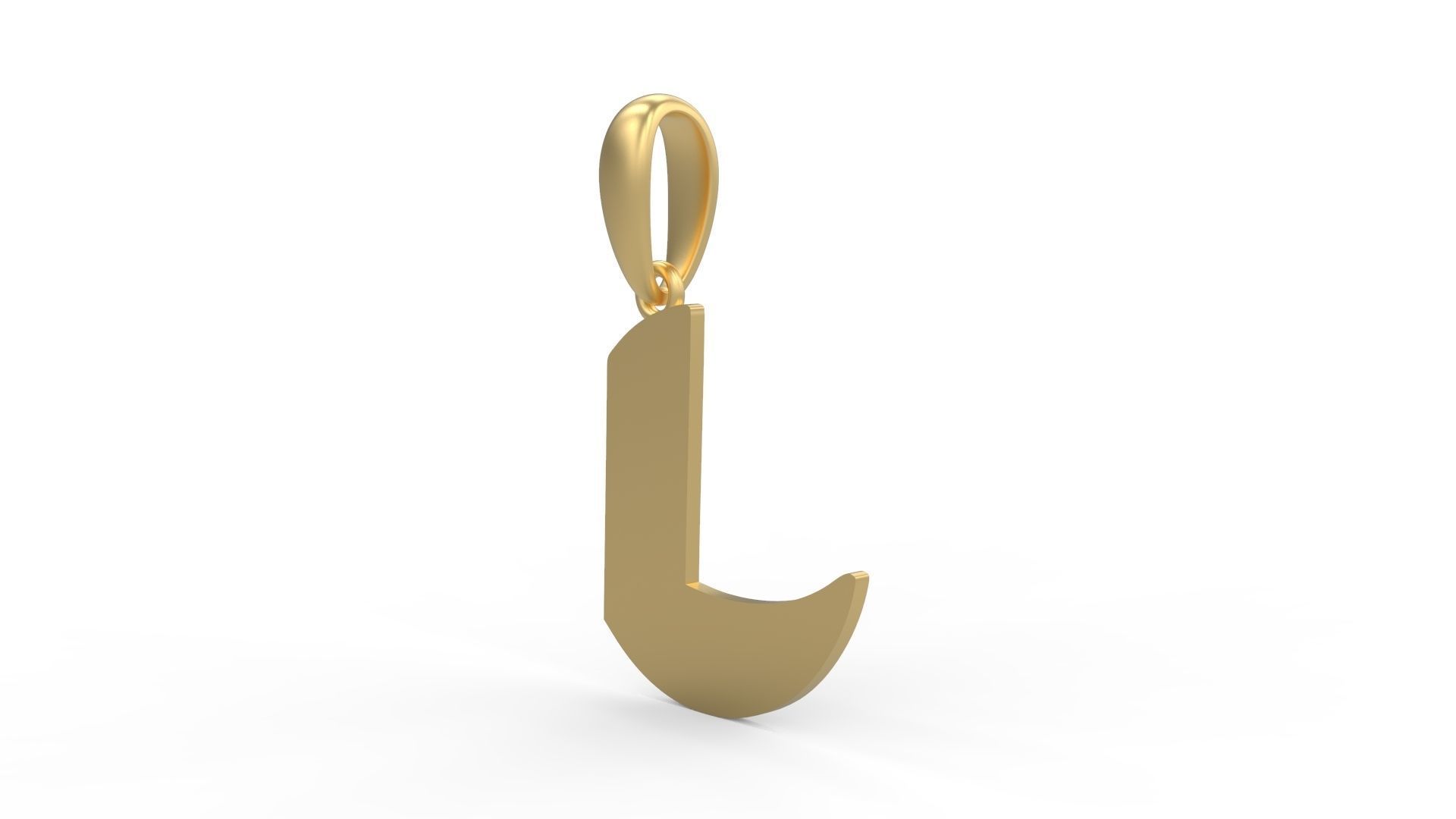 Initial Letters Pendant Boolat L 3D print model_1