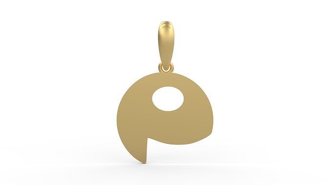 Initial Letters Pendant Boolat P 3D print model