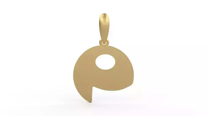 Initial Letters Pendant Boolat P 3D print model