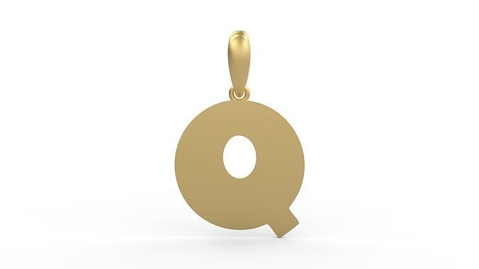 Initial Letters Pendant Boolat Q 3D print model
