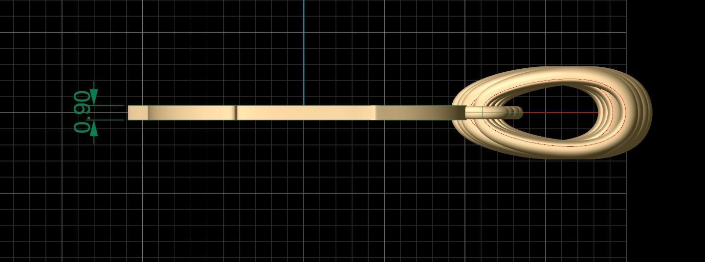 Initial Letters Pendant Boolat R 3D print model_5