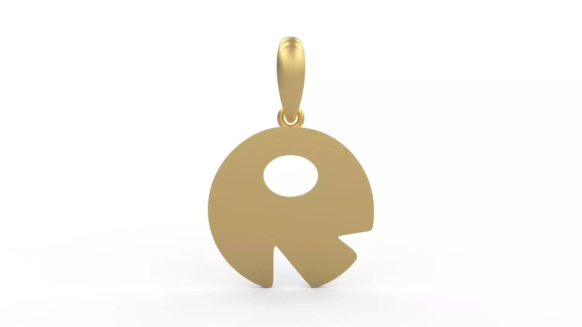 Initial Letters Pendant Boolat R 3D print model_0