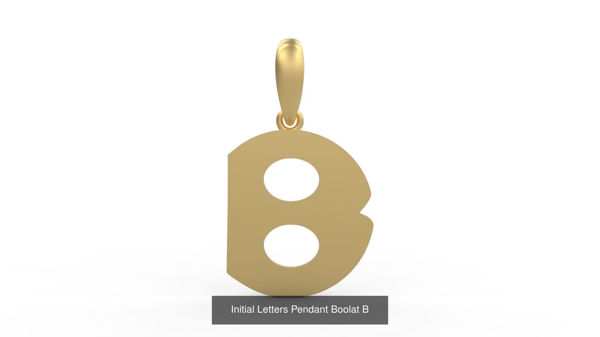 Initial Letters Pendant Alphabets Boolat 3D Model Collection_4