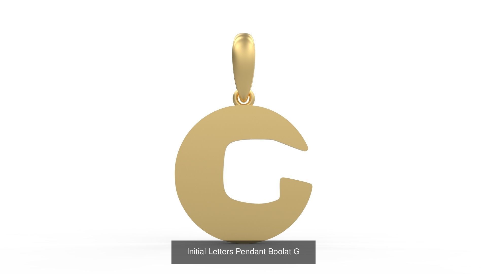 Initial Letters Pendant Alphabets Boolat 3D Model Collection_9