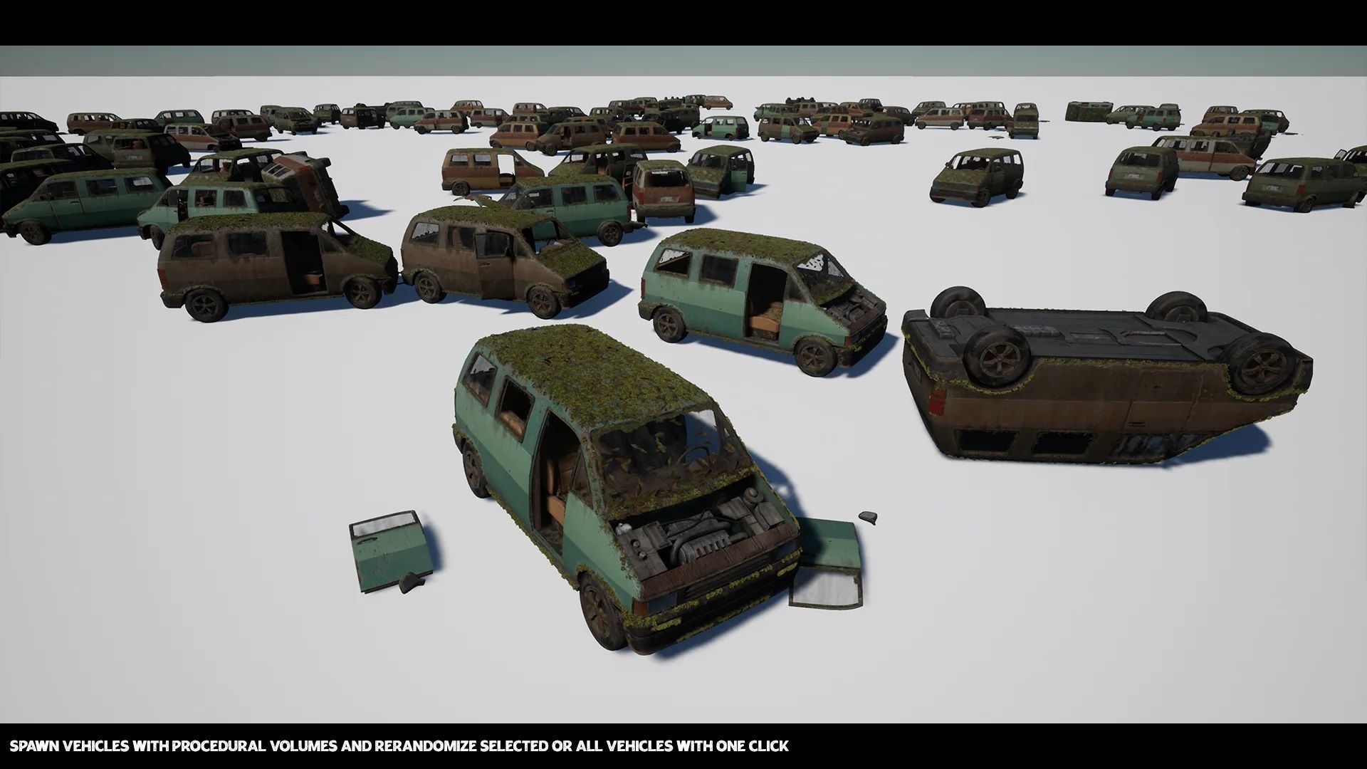 Procedural Vehicles - Sedan-Van Two Pack Low-poly 3D model_15