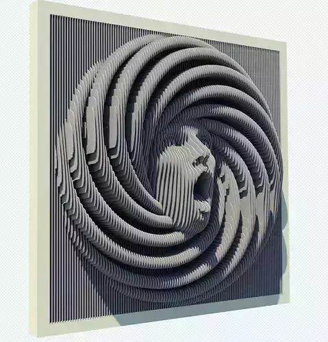 wave man Low-poly 3D model