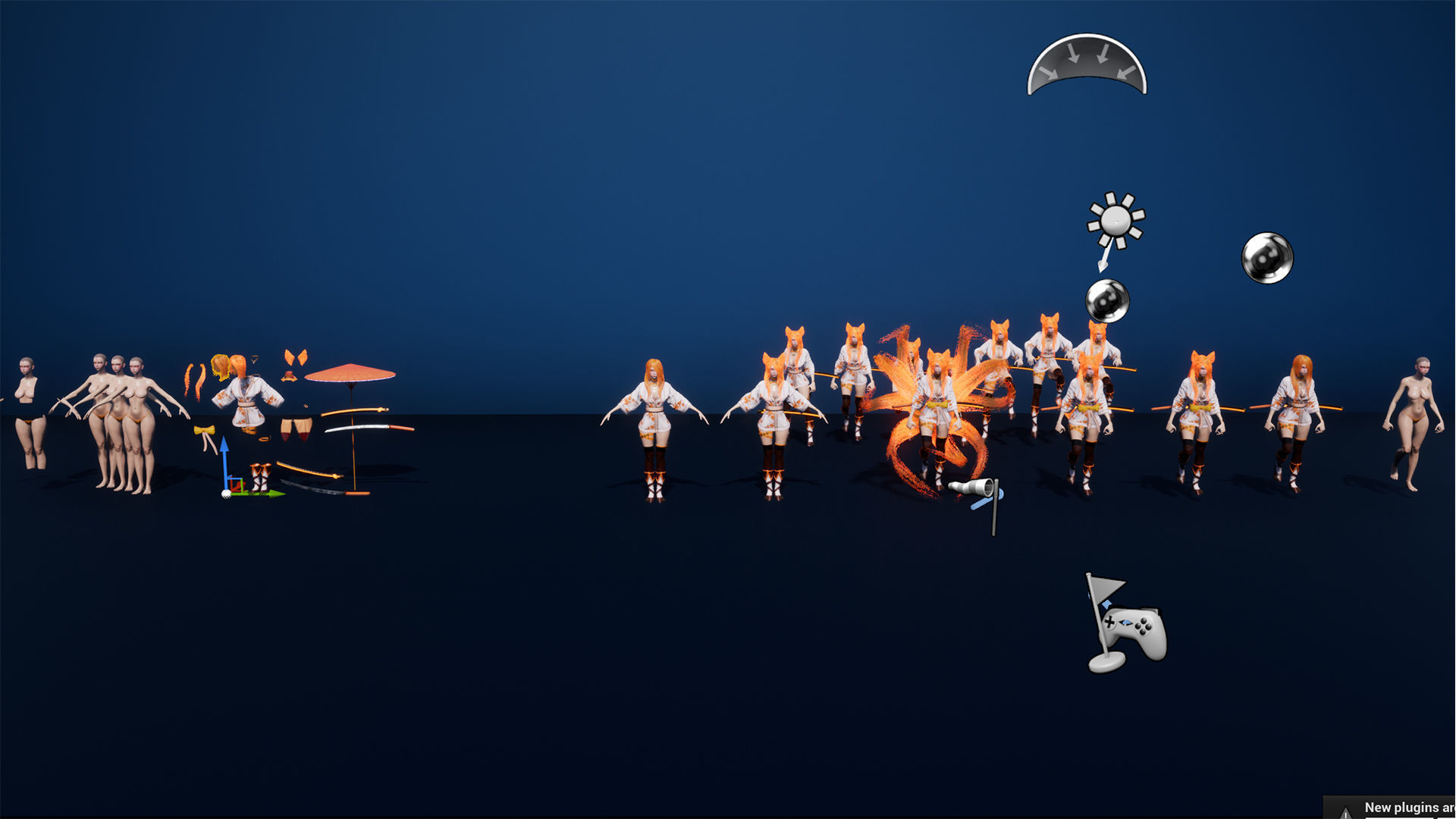 Kitsune Game Ready Low Poly Low-poly 3D model_25