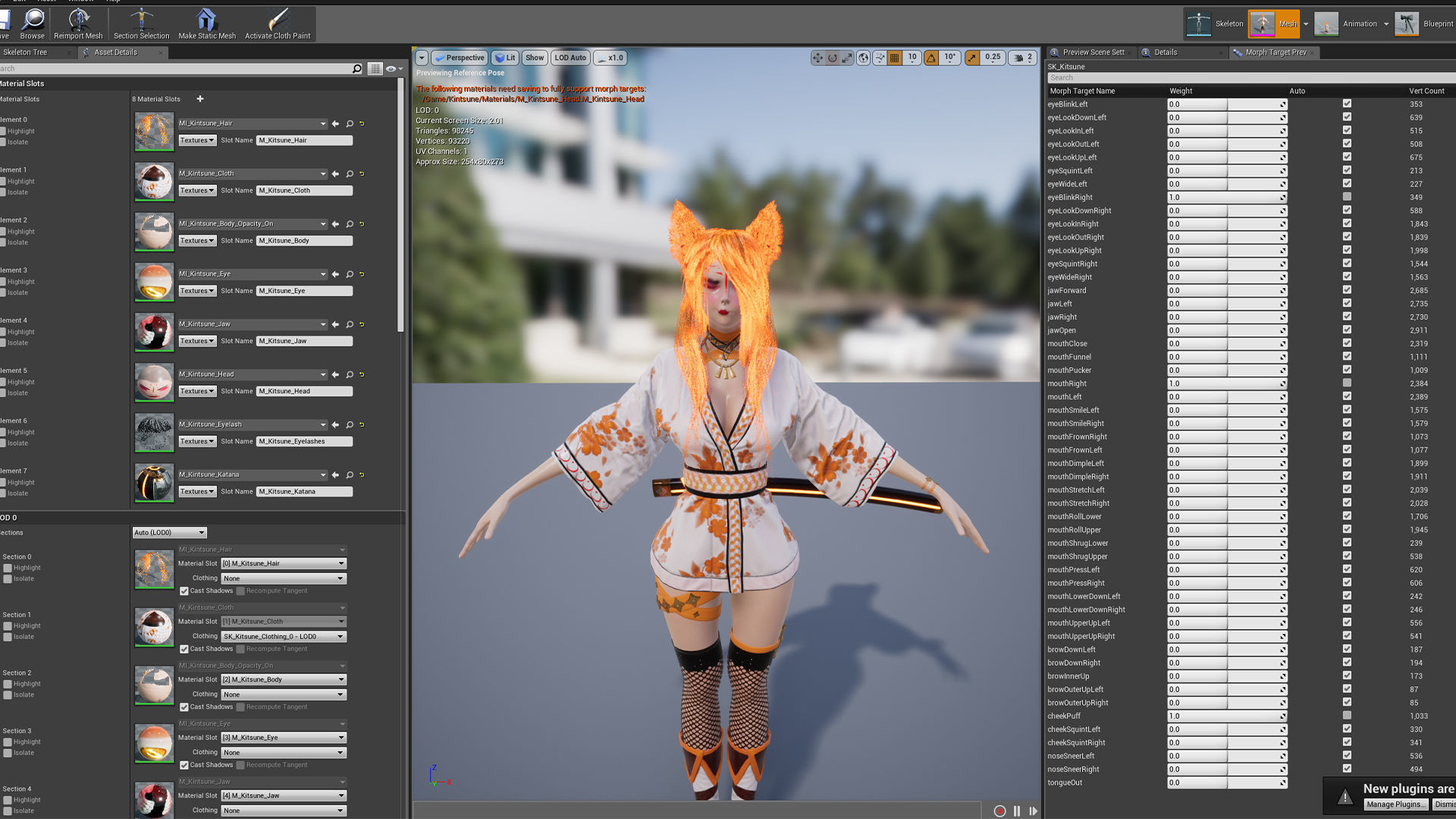 Kitsune Game Ready Low Poly Low-poly 3D model_26
