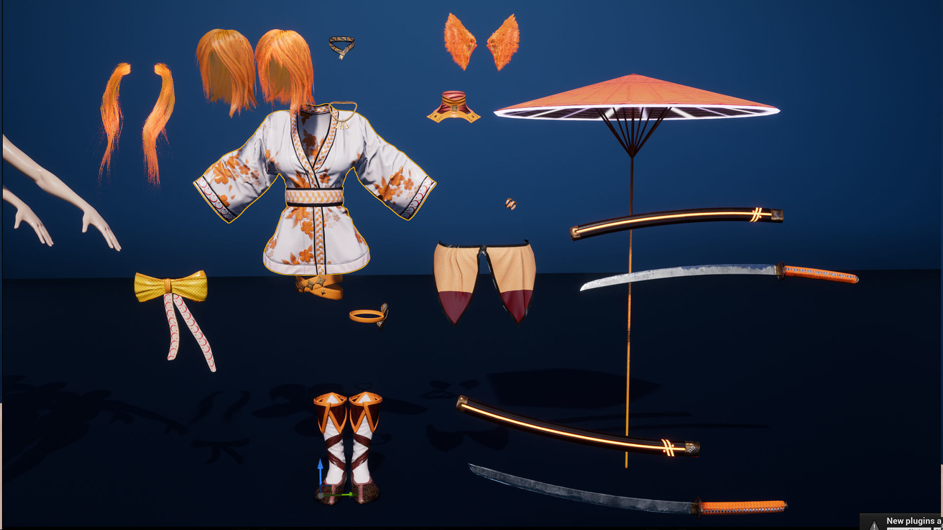 Kitsune Game Ready Low Poly Low-poly 3D model_28