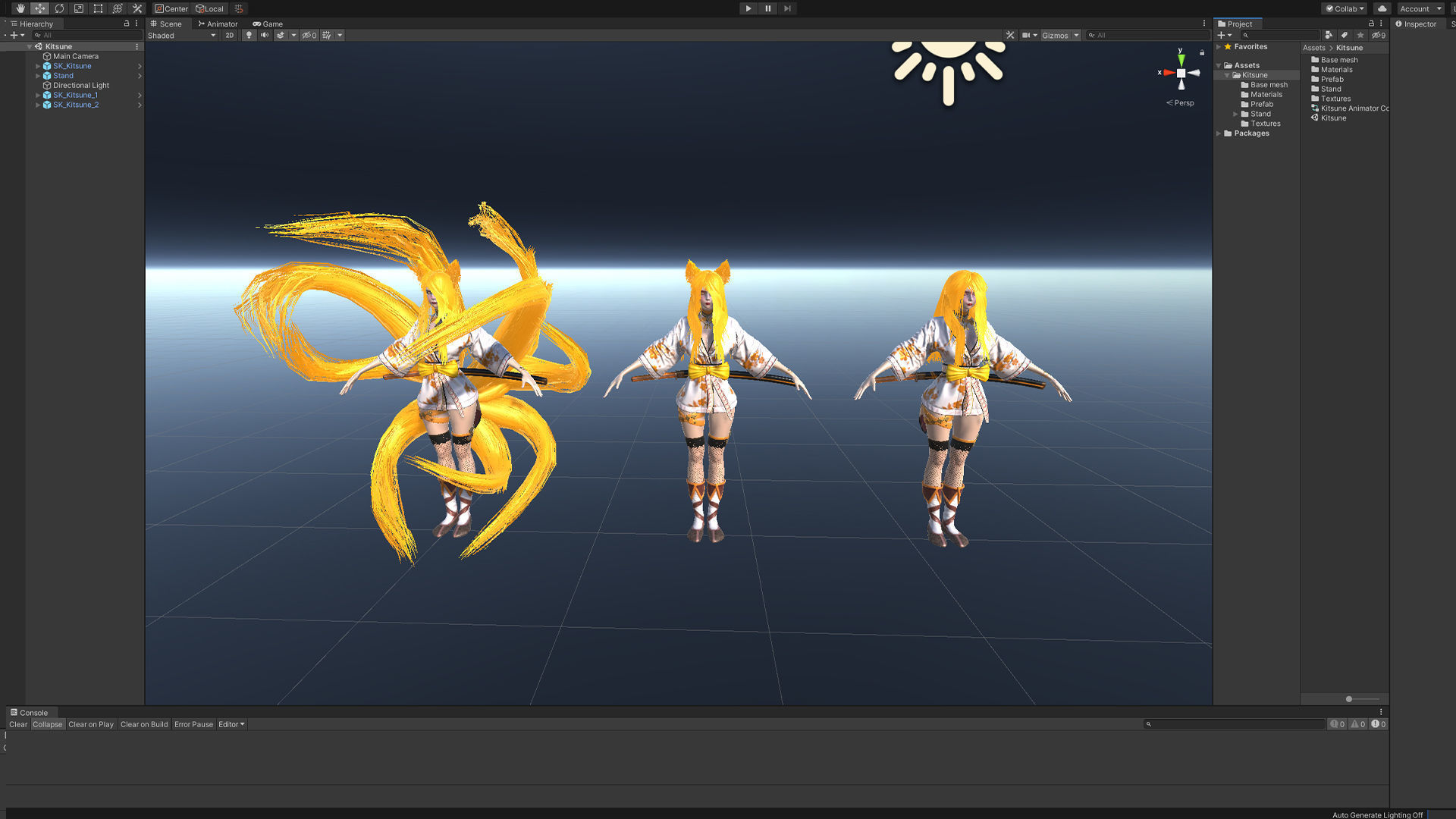 Kitsune Game Ready Low Poly Low-poly 3D model_20